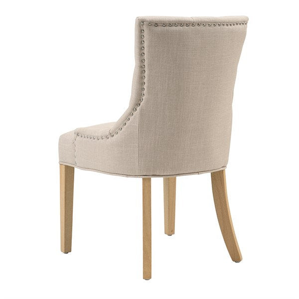 Primrose Upholstered Button Back Chair Stone