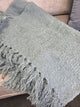 Textured Hand Woven Throw Pale Blue