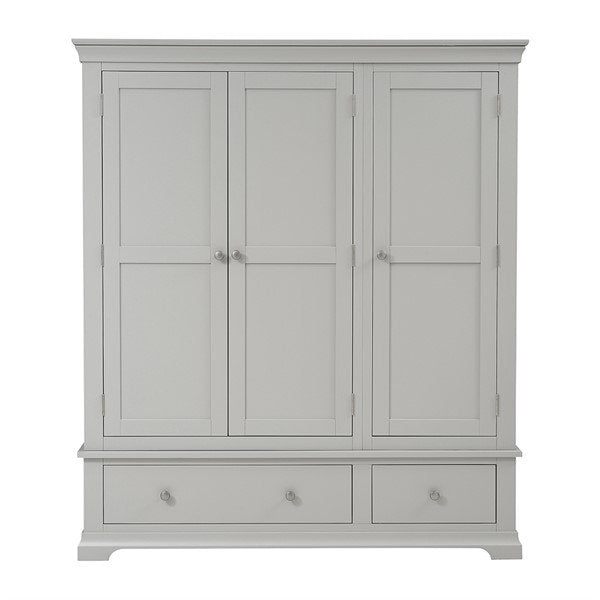 Chantilly Pebble Grey Triple Wardrobe