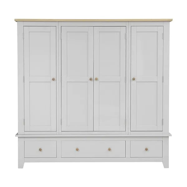 Chester Dove Grey Quad Wardrobe