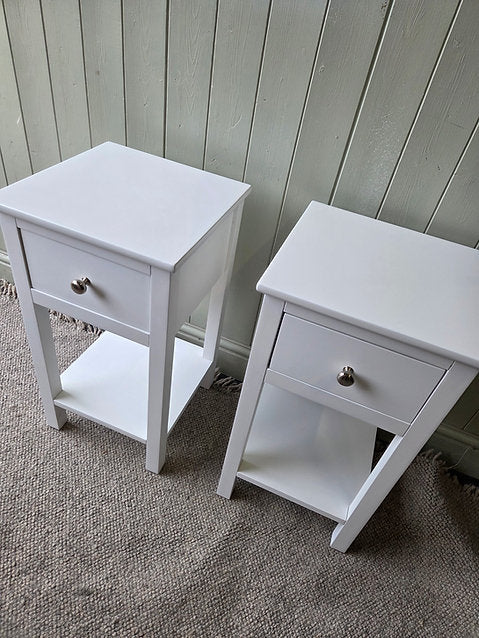 Simply Cotswold Pure White Pair of Bedsides