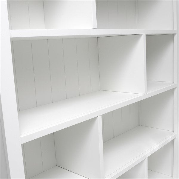Stow Warm White Large Bookcase With Drawers