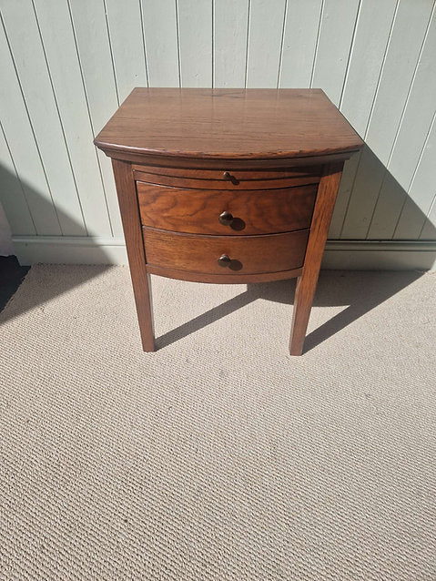 Winchcombe Dark Oak 2 Drawer Bedside Table