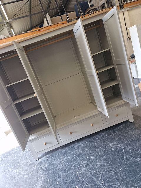 Chester Dove Grey Quad Wardrobe