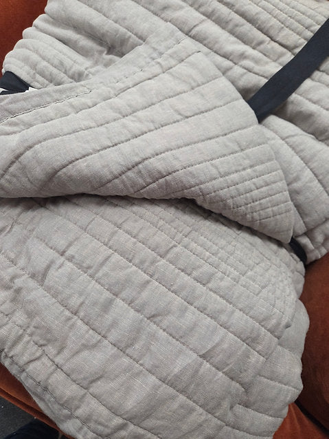 European Flax Linen Blanket - Smoke Grey