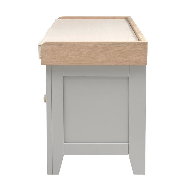 Chester Dove Grey 3 Drawer Shoe Bench