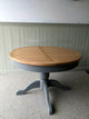 Sussex Storm Grey 4-6 Seater Round Extending Dining Table