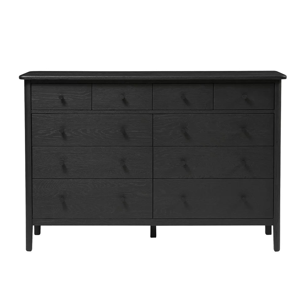 Berkeley Black Oak 10 Drawer Chest