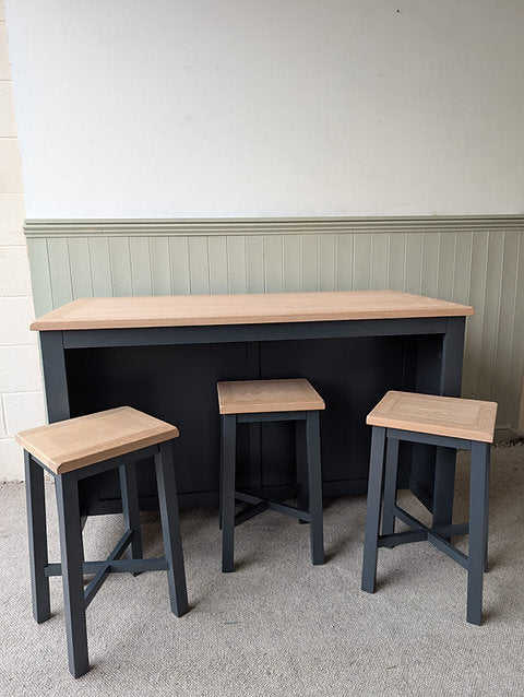 Chester Charcoal Breakfast Bar and Stool Set