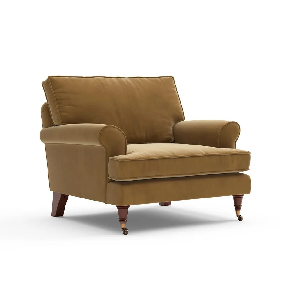 Stewart Armchair- Mustard Matt Velvet