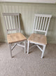 Pair of Chester Dove Grey New Wooden Seat Chair