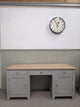 Chester Dove Grey Double Pedestal Desk
