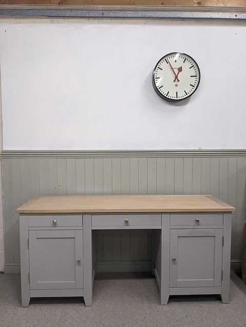 Chester Dove Grey Double Pedestal Desk