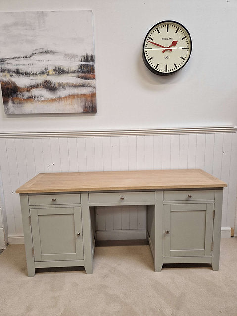 Chester Dove Grey Double Pedestal Desk