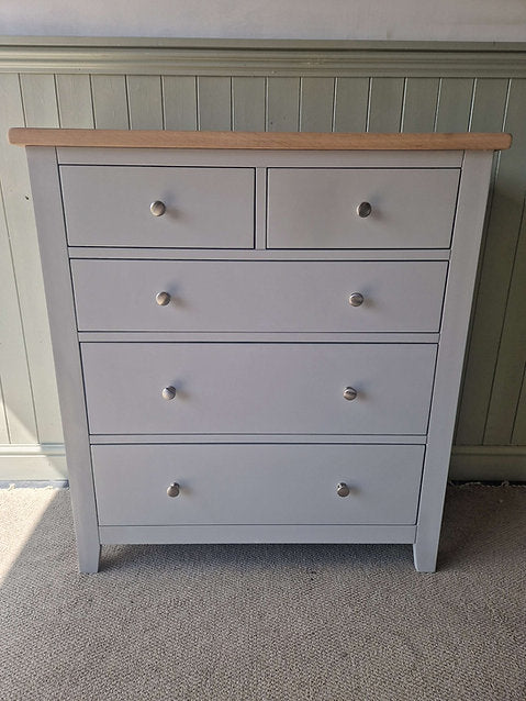 Chester Dove Grey 5 Drawer Chest