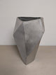 Cast Aluminium Faceted Vase – Silver Finish