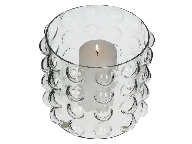 Bobble Clear Glass Candle Holder