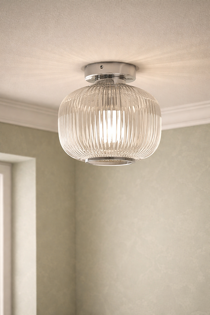 Amelia Flush Ceiling Light- Grey