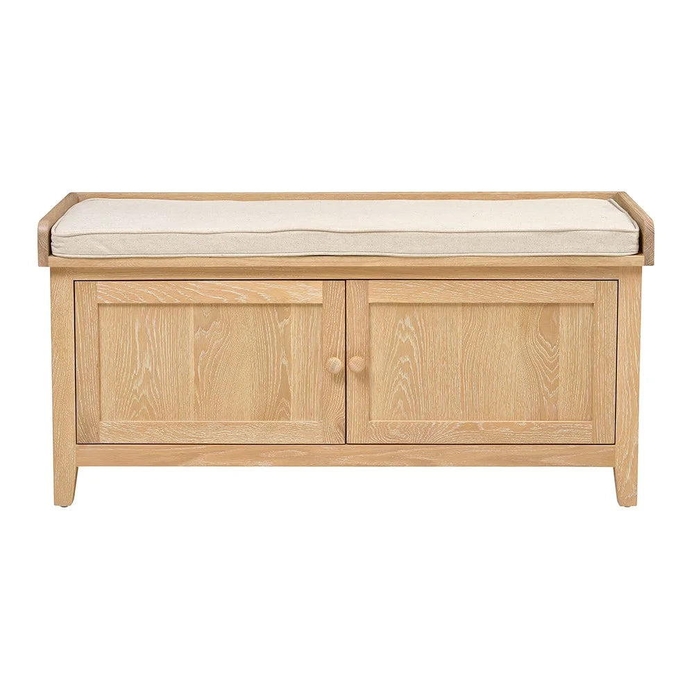 Inglesham Whitwash Oak Hidden Shoe Cupboard