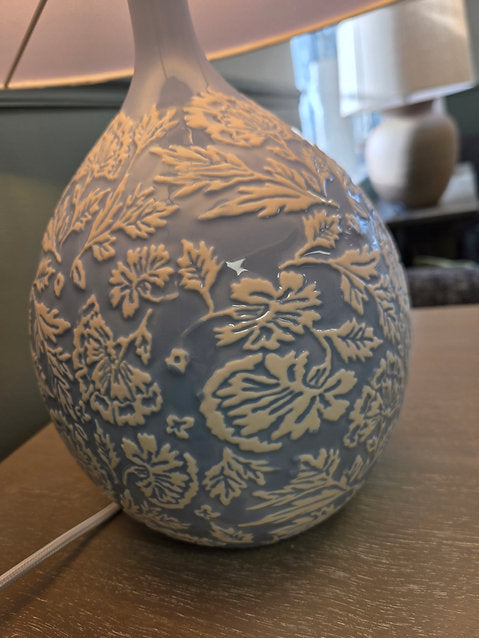 Ava Ceramic Floral Table Lamp
