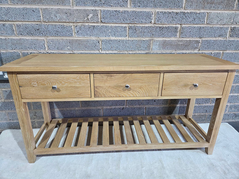 Inglesham Whitewash Oak Large Console Table