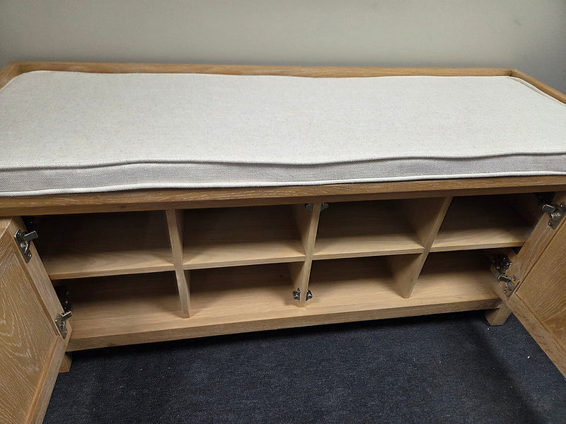 Inglesham Whitwash Oak Hidden Shoe Cupboard