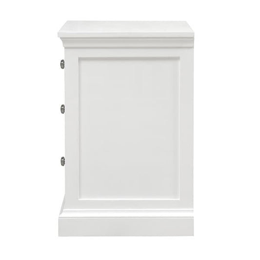 Fairford Soft White 3 Drawer Bedside