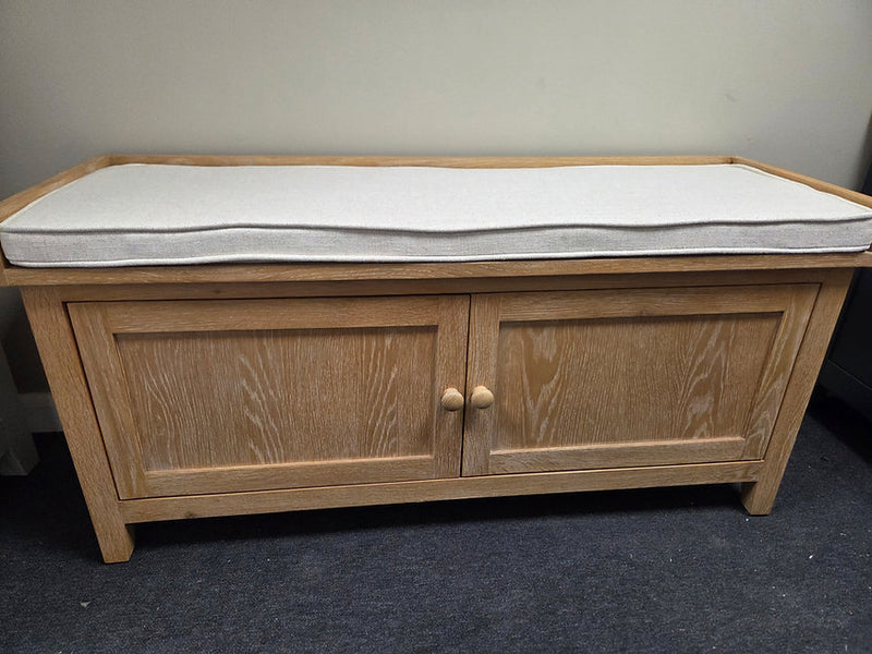 Inglesham Whitwash Oak Hidden Shoe Cupboard