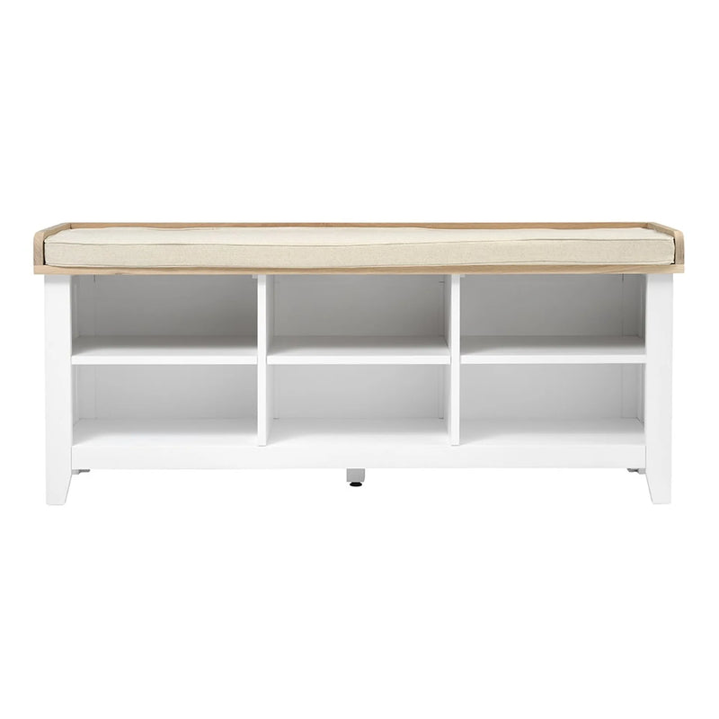 Chester Pure White Large Open Shoe Bench