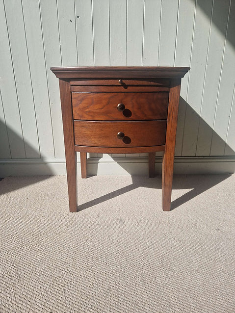 Winchcombe Dark Oak 2 Drawer Bedside Table