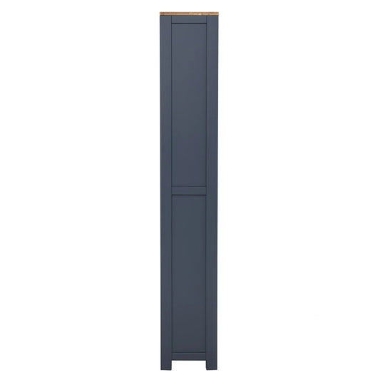 Chalford Inky Blue Tall and Slim Bookcase