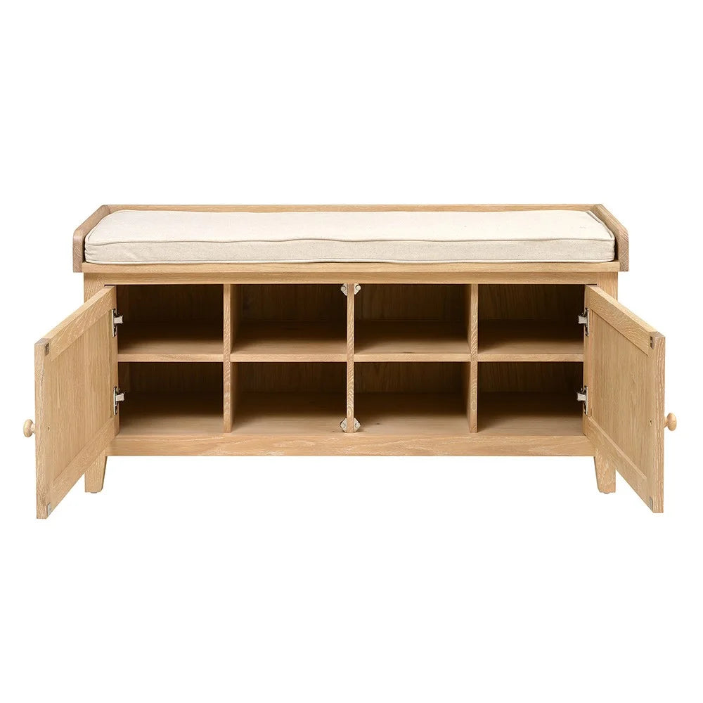 Inglesham Whitwash Oak Hidden Shoe Cupboard