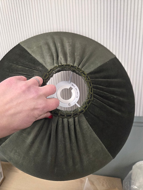 Velvet Decorative Trim Shade - Green