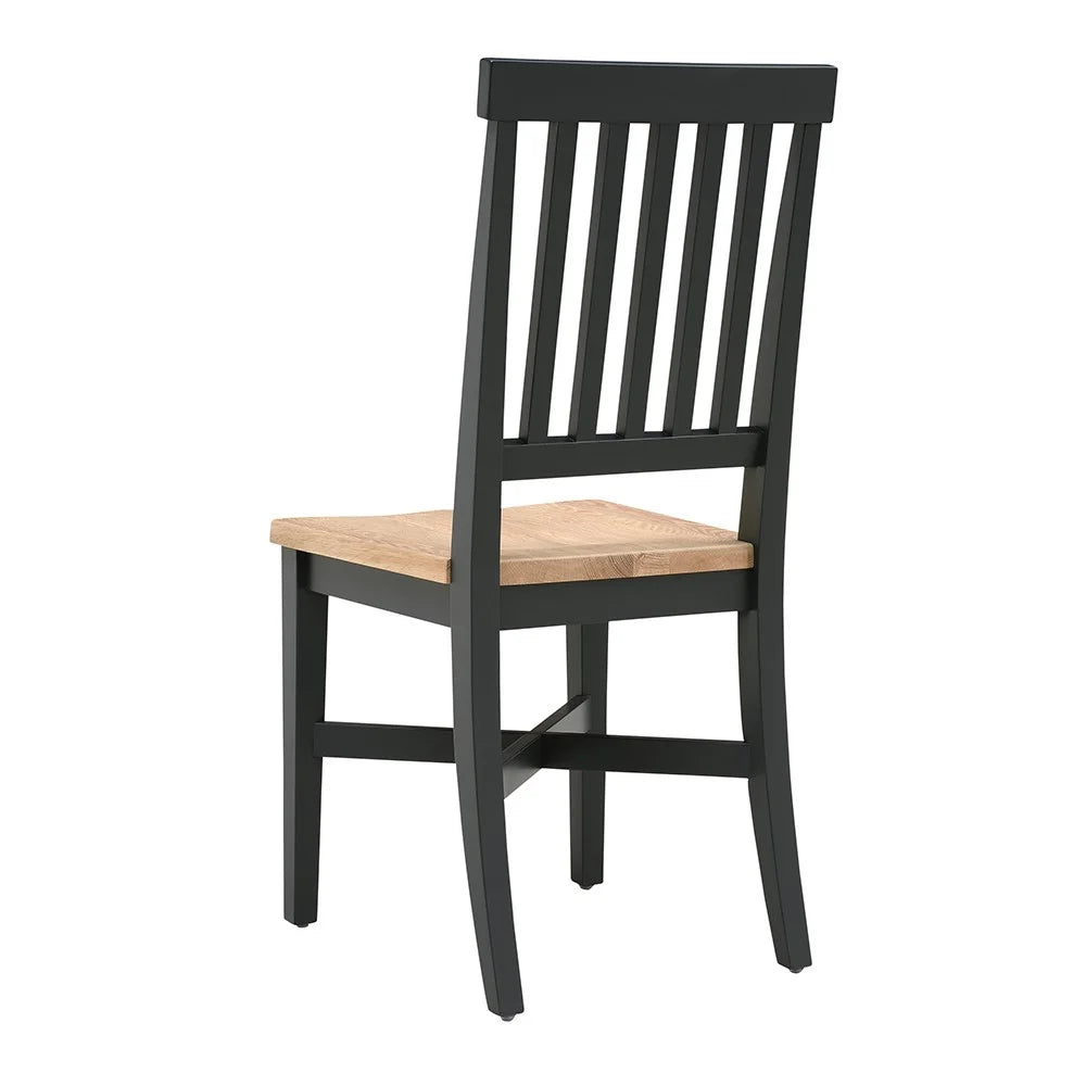 Chester Charcoal Wooden Seat Chair- Pair