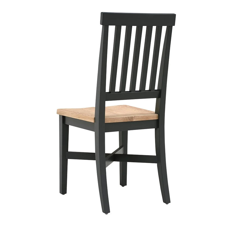 Chester Charcoal Wooden Seat Chair- Pair