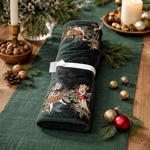 12 Days of Christmas Velvet Table Runner