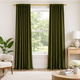 Worn Velvet Blackout Curtain- Tarragon