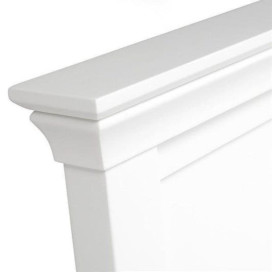 Chantilly Warm White Super Kingsize Bed
