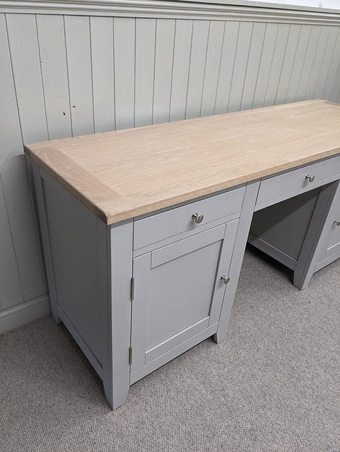 Chester Dove Grey Double Pedestal Desk