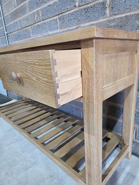 Inglesham Whitewash Oak Large Console Table