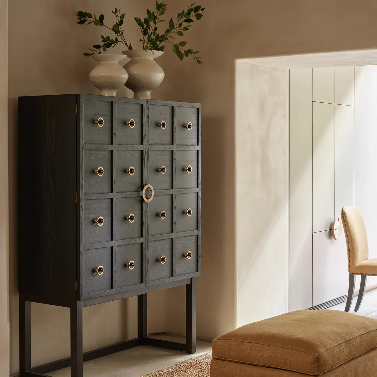 Lauretta Wine Cabinet Black