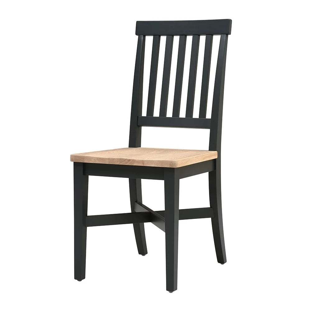 Chester Charcoal Wooden Seat Chair- Pair