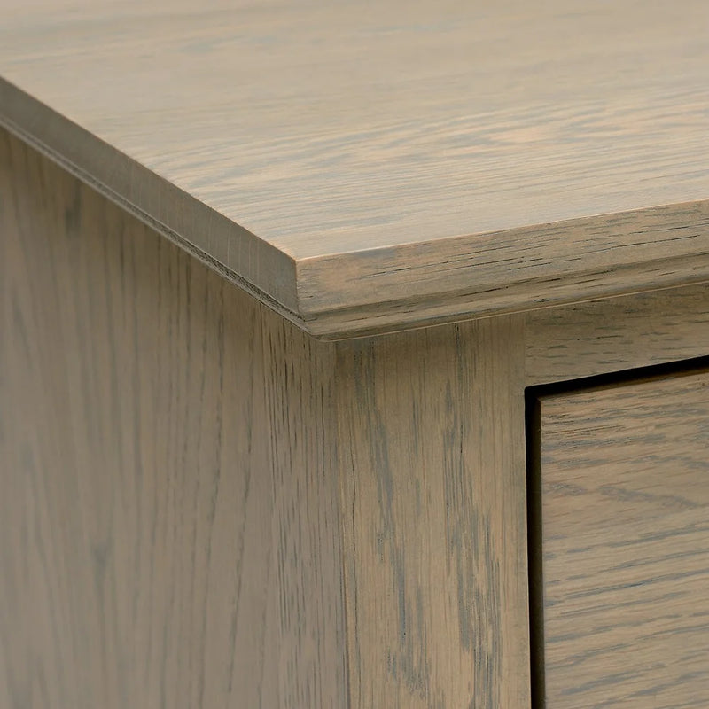 Bibury Smoked Oak Wide 2 Drawer Bedside