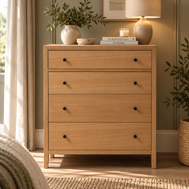 Blockley Light Oak 4 Drawer Chest