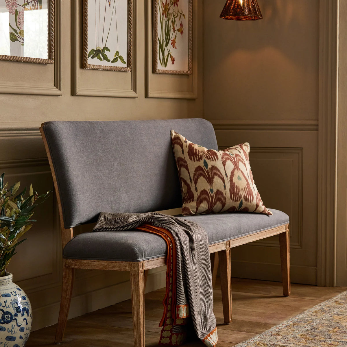 Camaret Dining Bench- Charcoal