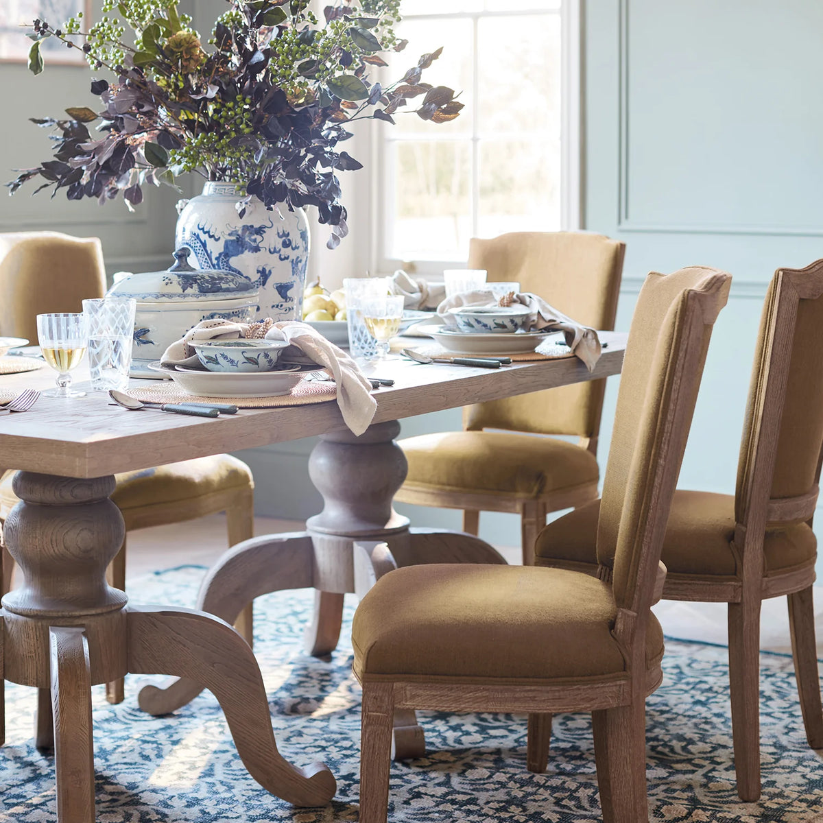 Camaret Linen Dining Chair - Dijon