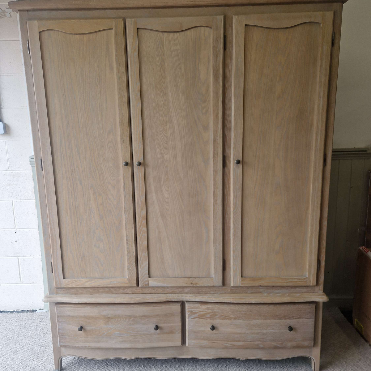 Camille Limewash Oak Triple Wardrobe