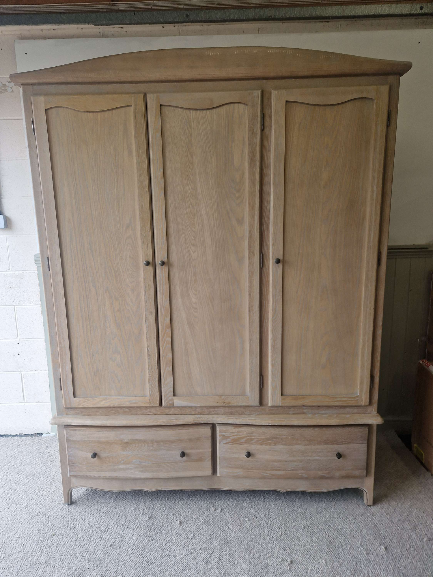 Camille Limewash Oak Triple Wardrobe