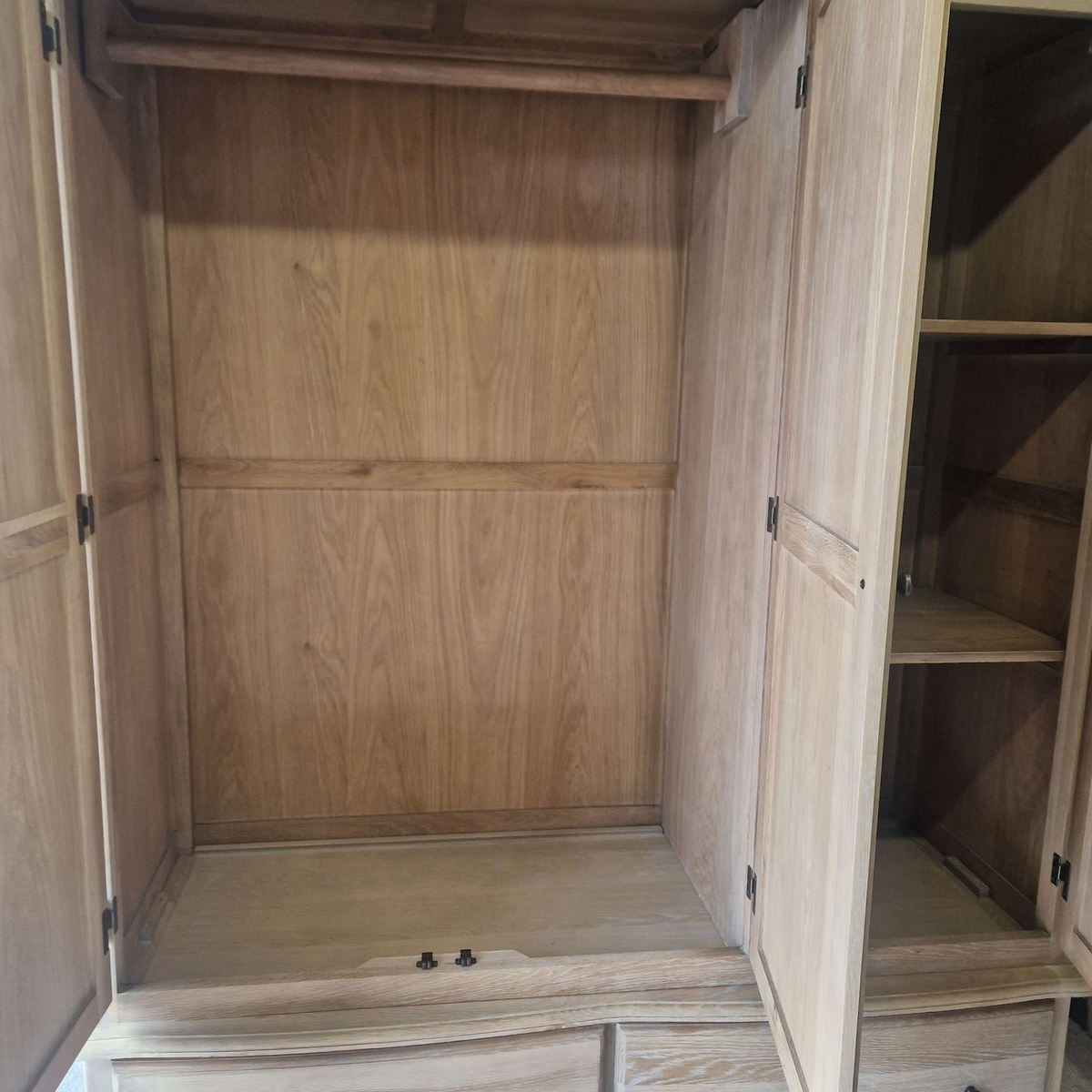 Camille Limewash Oak Triple Wardrobe