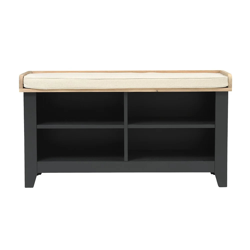 Chester Charcoal Open Shoe Storage Bench